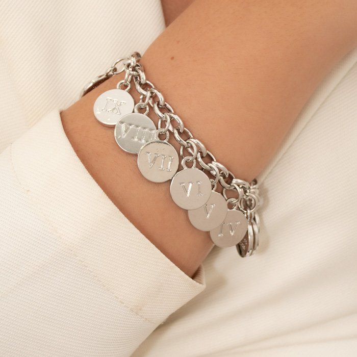 PULSEIRA COM PINGENTES DE DEZ MANDAMENTOS