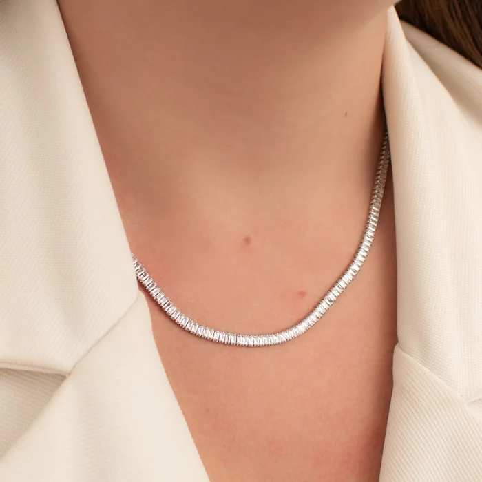 CHOKER RIVIERA BAGUETE FINA 3MM