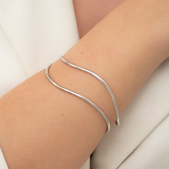 BRACELETE FEMININO FIO ONDULADO