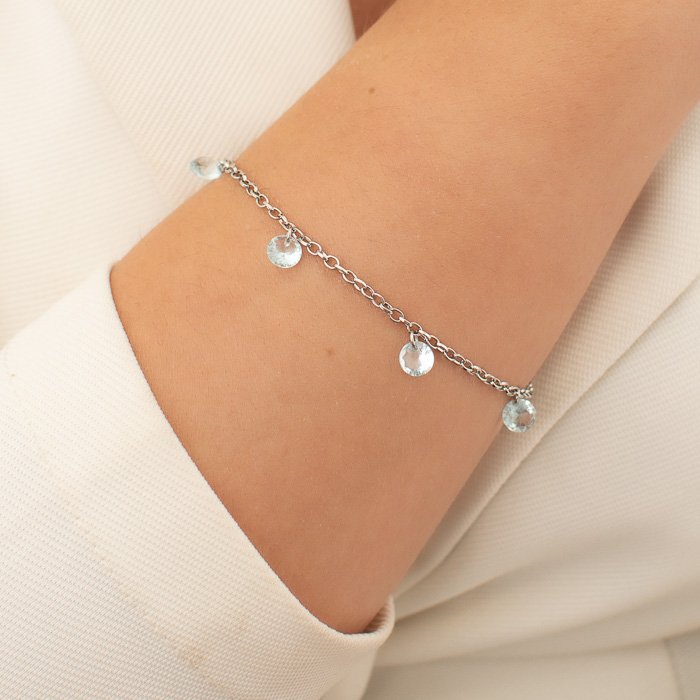 PULSEIRA AÇO INOXIDÁVEL COM CINCO ZIRCÔNIAS