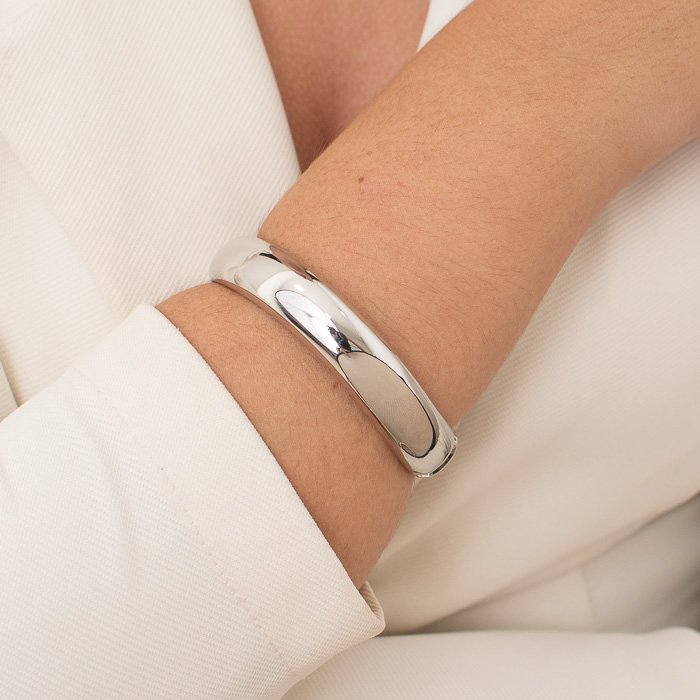 BRACELETE FEMININO COM ONDULAÇÃO (1,3CM)