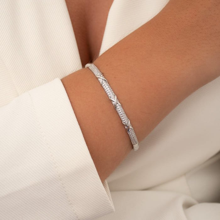 BRACELETE INSPIRAÇÃO X COM MICRO ZIRCÔNIAS