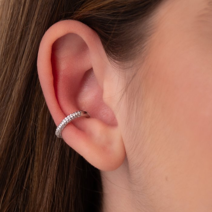 PIERCING BOLEADO COM TRÊS CARREIRAS DE ZIRCÔNIA