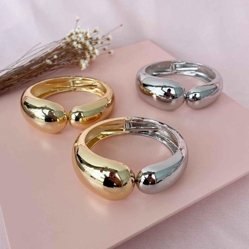 BRACELETE FEMININO ABERTO PONTA BOLEADA