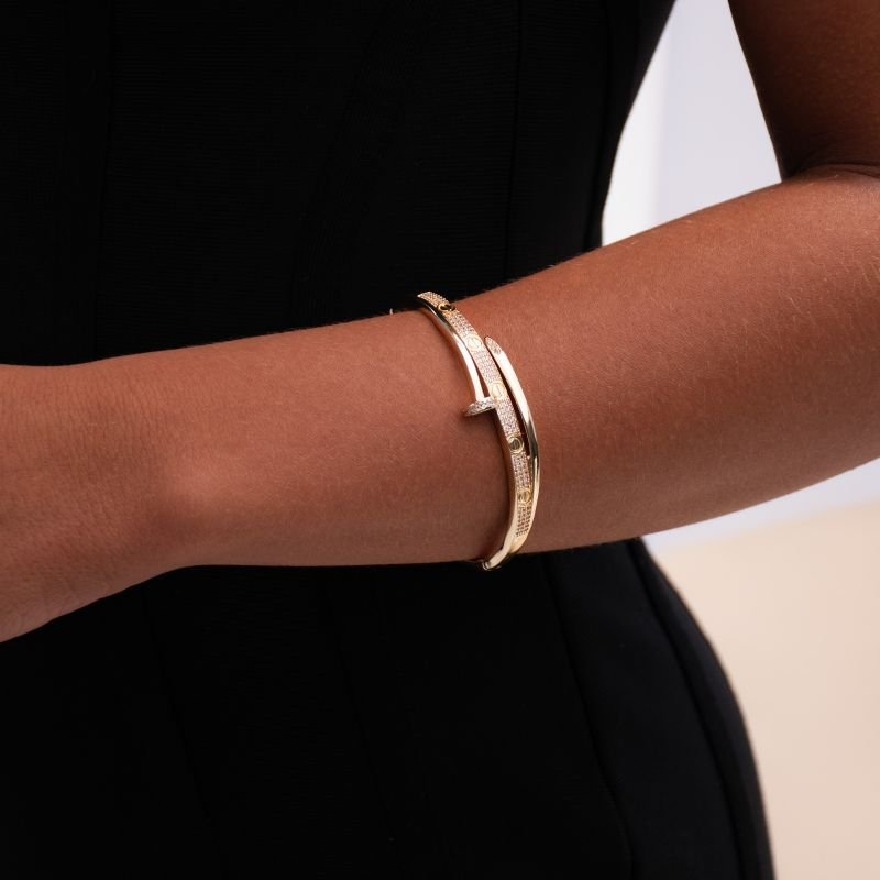 BRACELETE DOURADO DUAS INSPIRAÇÕES