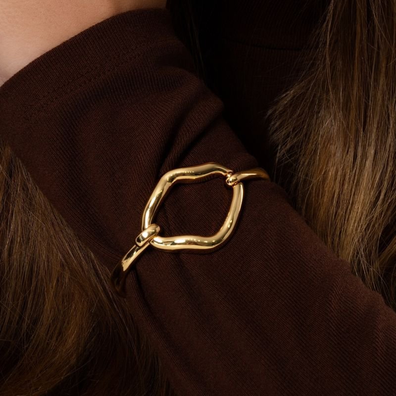 BRACELETE DOURADO GEOMÉTRICO