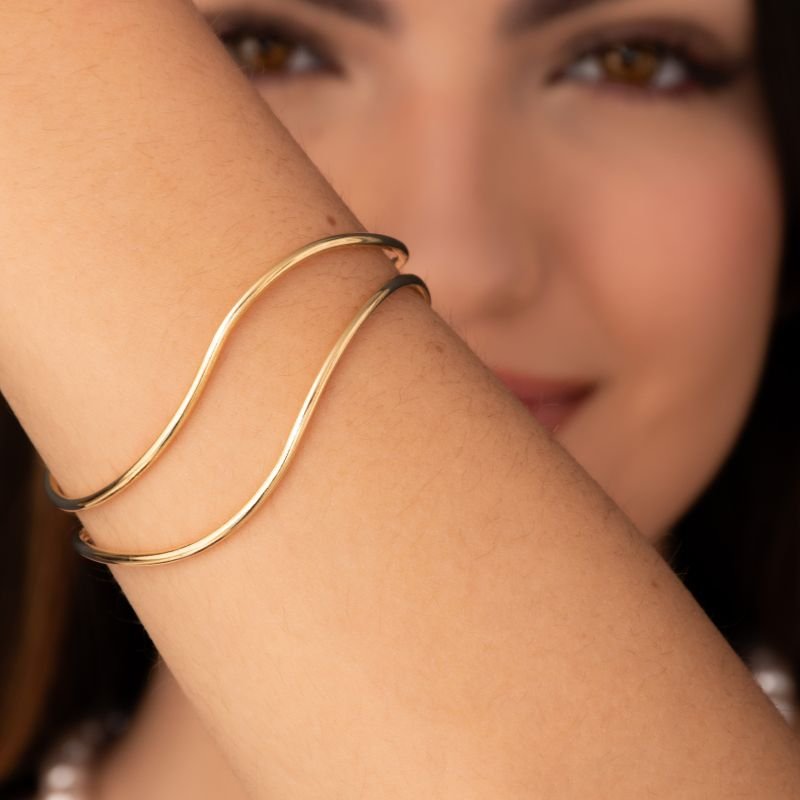 BRACELETE FEMININO FIO ONDULADO