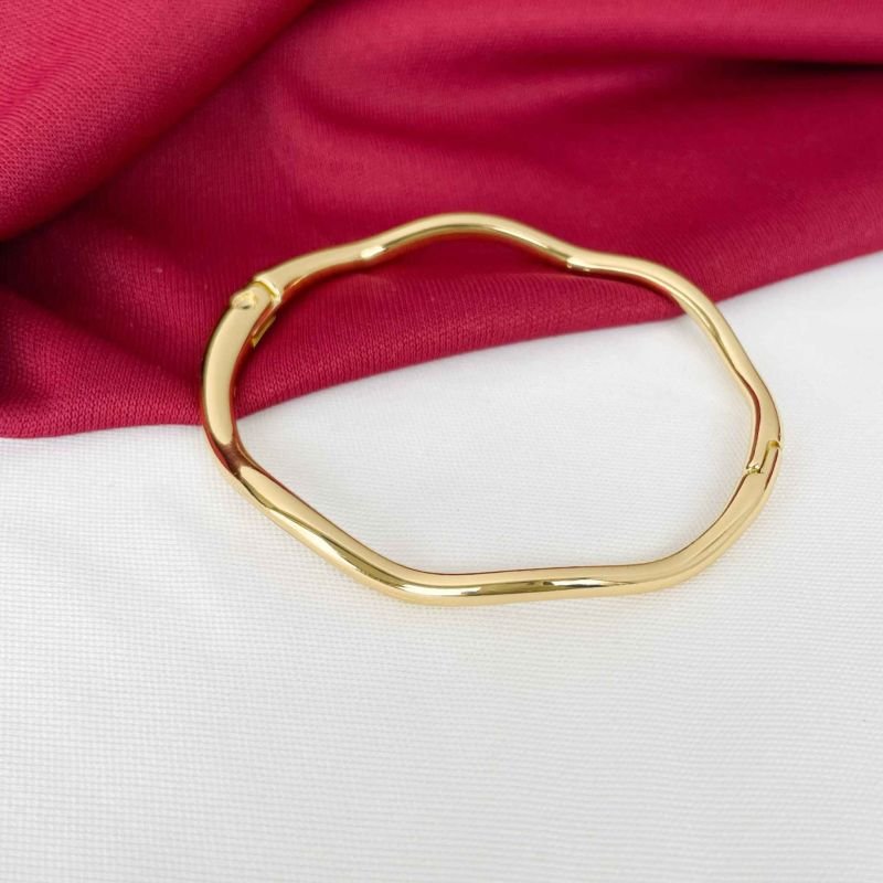 BRACELETE FEMININO ONDULADO FINO