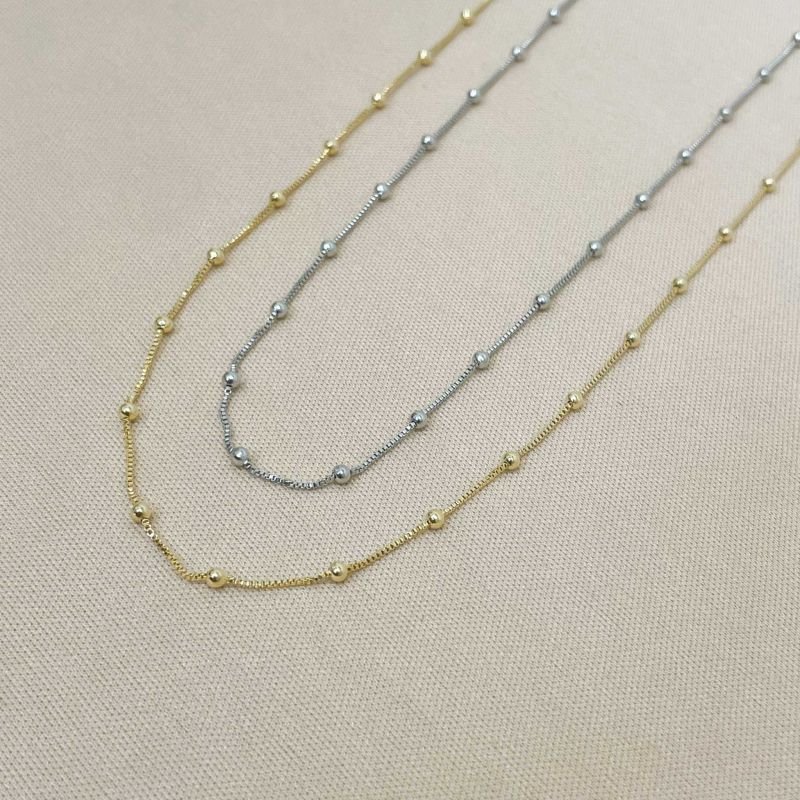 CHOKER COLAR BOLINHAS NA VENEZIANA