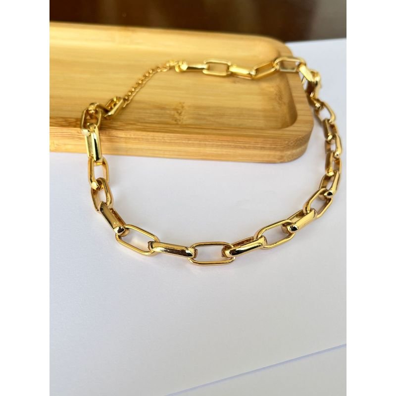 CHOKER FRENTE LARGA E ELOS GROSSOS OVAIS