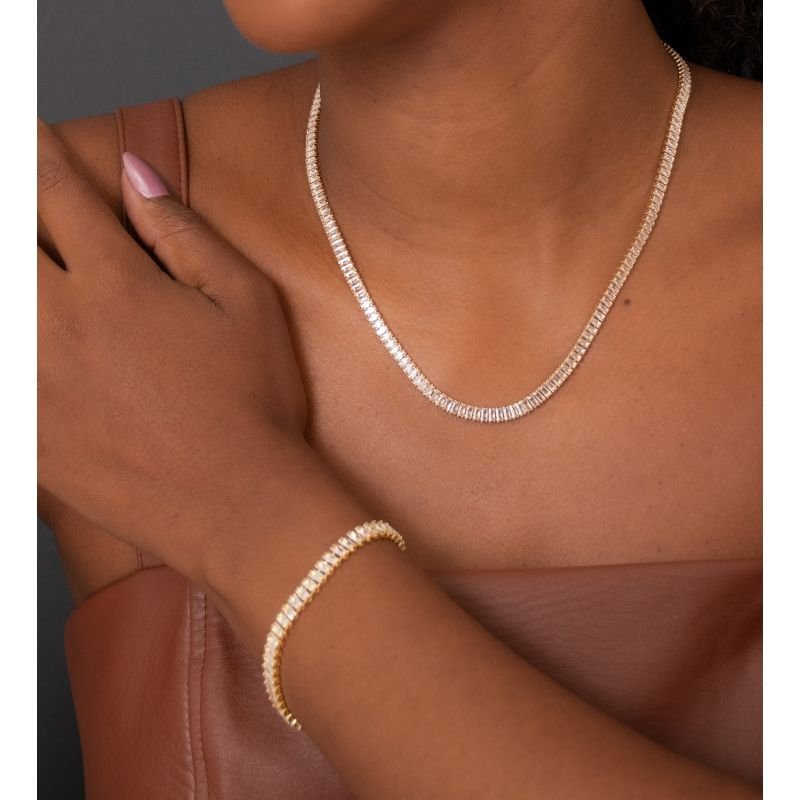 CHOKER RIVIERA BAGUETE FINA 3MM