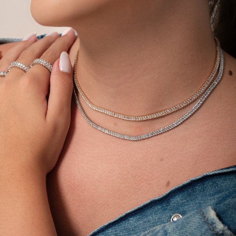 CHOKER RIVIERA BAGUETE FINA 3MM
