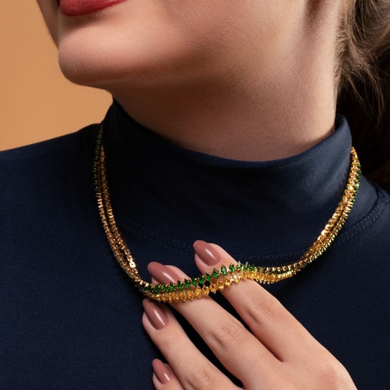 CHOKER ZIRCÔNIA NAVETE