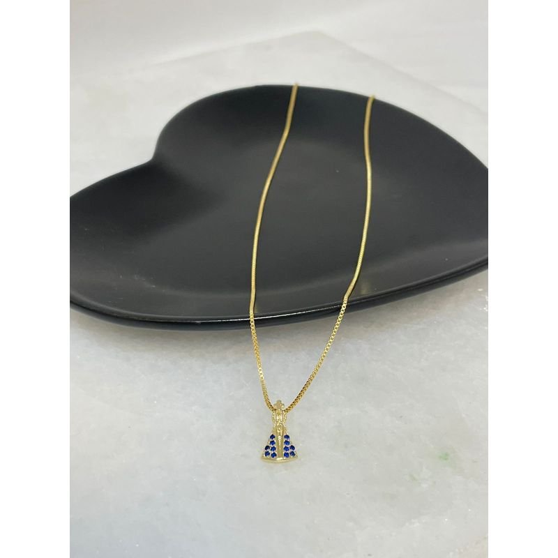 COLAR DE VENEZIANA FINA COM PINGENTE DE NOSSA SENHORA P. RÉP