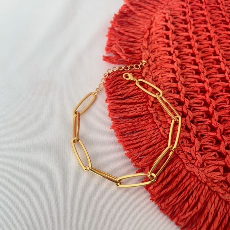 PULSEIRA COM ELOS OVAIS GRANDES FINOS