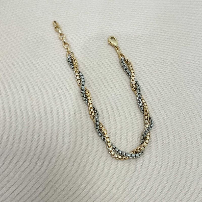 PULSEIRA FEMININA VENEZIANA GROSSA DUAS CORES